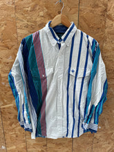 Vintage 90s LoneRoo by Roper Multicolor Striped Aztec Cowboy Shirt Men's M